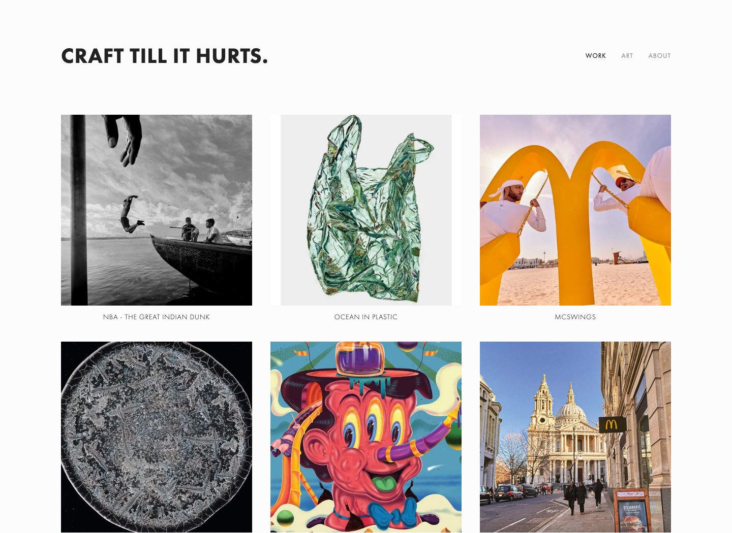 Kapil Bhimekar Squarespace portfolio before import